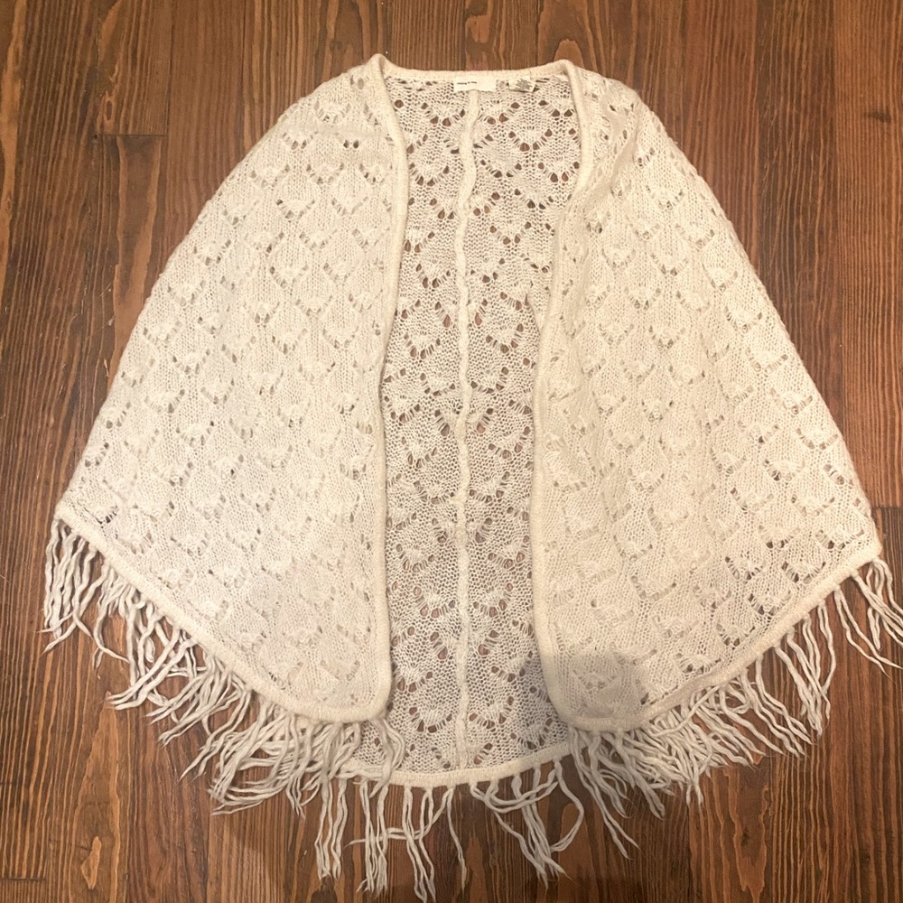 Anthropologie Sleeping On Snow White cardigan/ cape/ poncho
